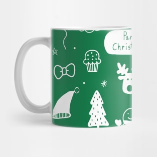 Christmas pattern on Green Mug